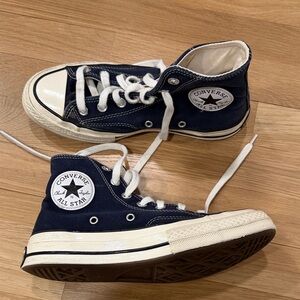 Converse Chuck Taylor High-Top Sneakers - Dark Blue and White